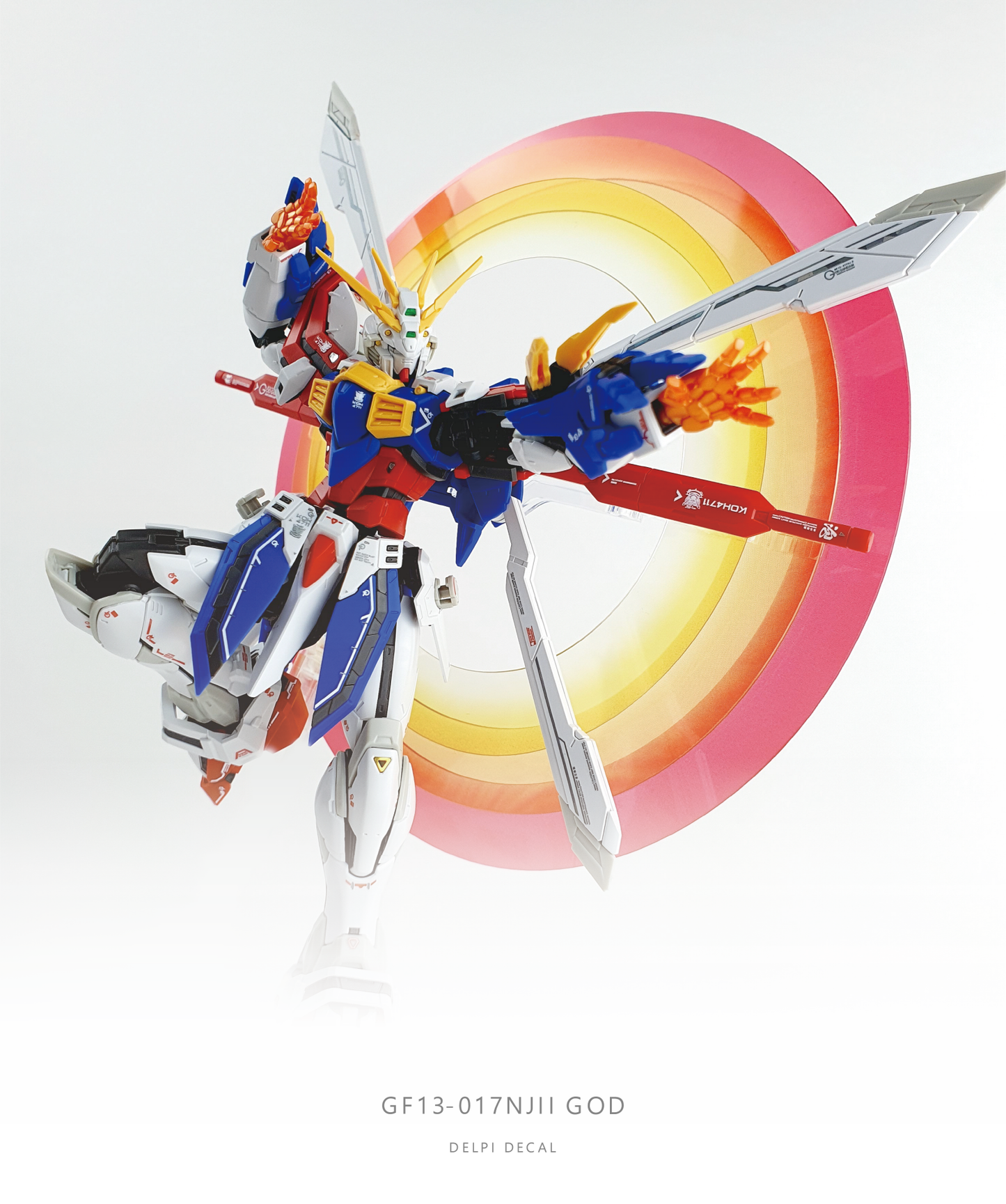 RG 1/144 God Gundam Delpi Decal Waterslide