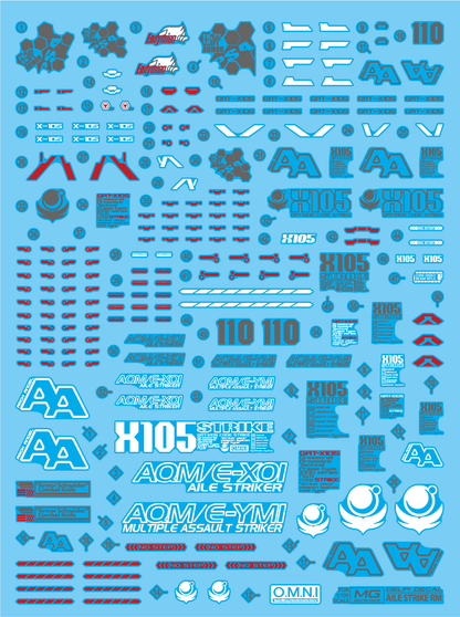 MG 1/100 Aile Strike Ver. RM Delpi Decal Waterslide
