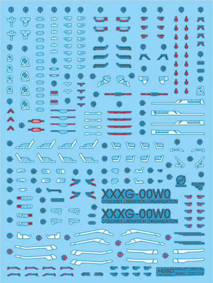 MGSD Wing Zero EW Delpi Decal Waterslide