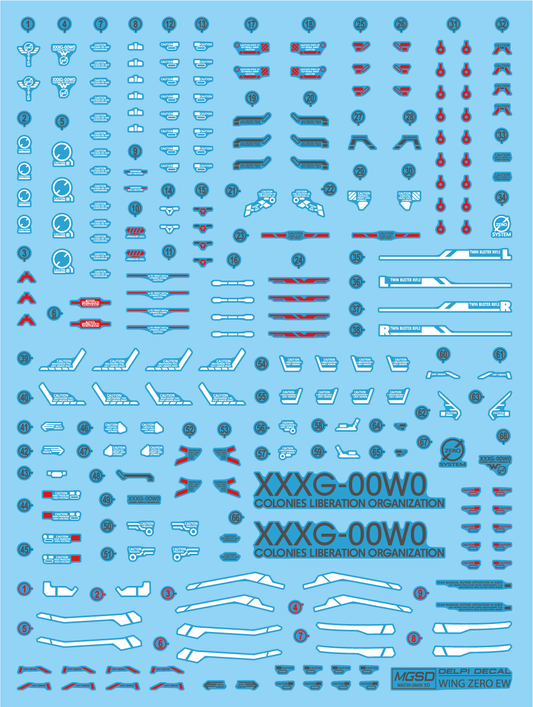 MGSD Wing Zero EW Delpi Decal Waterslide