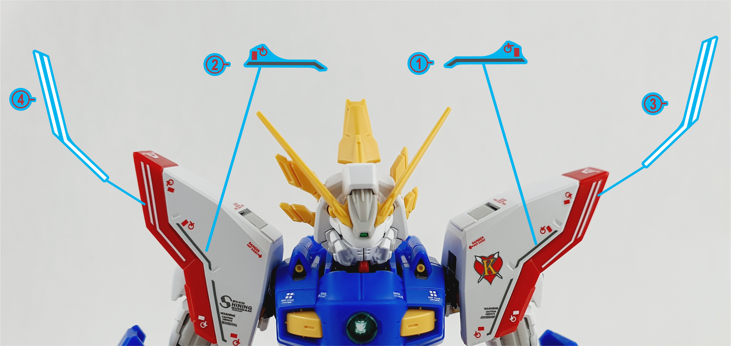 RG 1/144 Shining Gundam Delpi Decal Waterslide