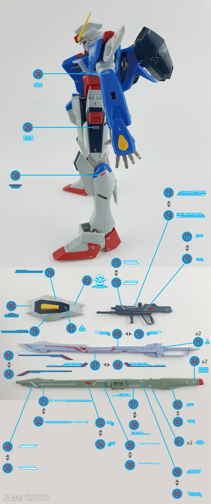 MG 1/100 Astray Red Frame Kai ver. Delpi Decal Waterslide