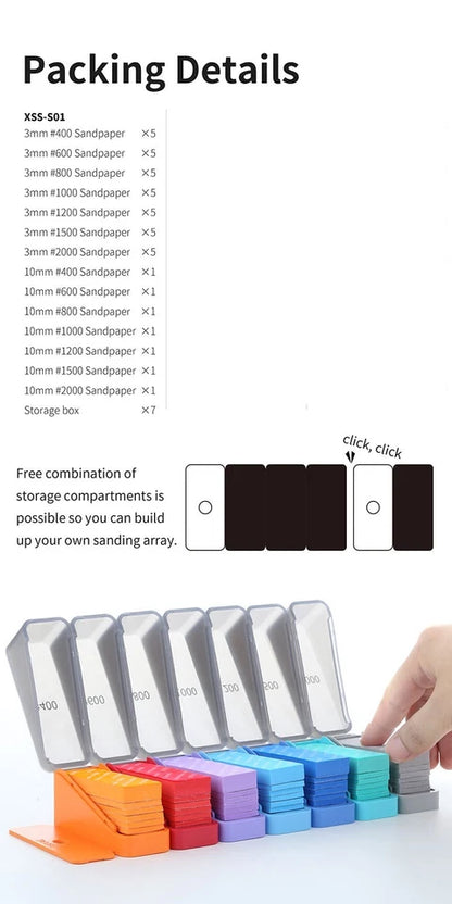 DSPIAE XSS-S01 Vigorous Sponge Sandpaper (400–2000 Grit)